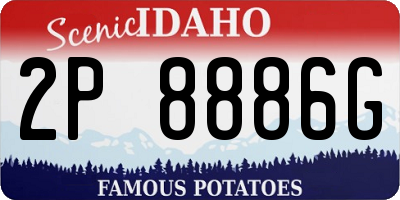 ID license plate 2P8886G