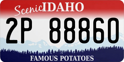 ID license plate 2P8886O