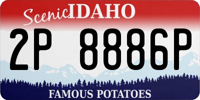ID license plate 2P8886P