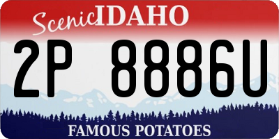 ID license plate 2P8886U