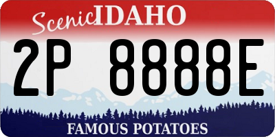 ID license plate 2P8888E