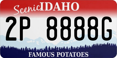 ID license plate 2P8888G