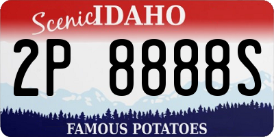 ID license plate 2P8888S