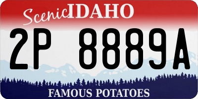 ID license plate 2P8889A