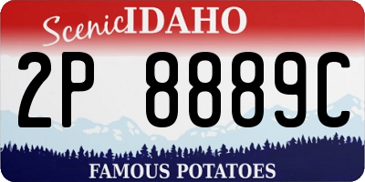 ID license plate 2P8889C
