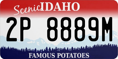 ID license plate 2P8889M