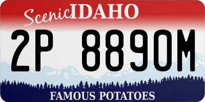 ID license plate 2P8890M