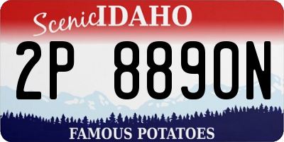 ID license plate 2P8890N