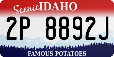 ID license plate 2P8892J