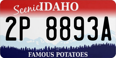 ID license plate 2P8893A