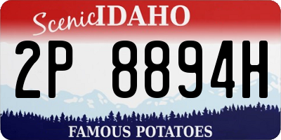ID license plate 2P8894H