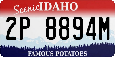 ID license plate 2P8894M