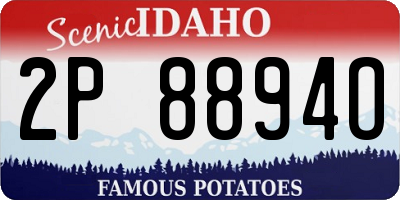 ID license plate 2P8894O