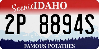 ID license plate 2P8894S