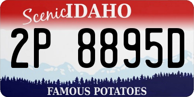 ID license plate 2P8895D
