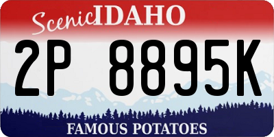 ID license plate 2P8895K