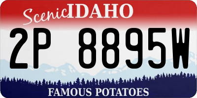 ID license plate 2P8895W