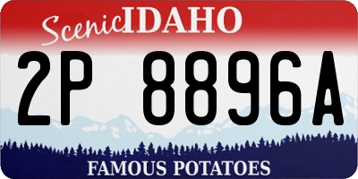 ID license plate 2P8896A