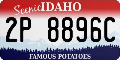 ID license plate 2P8896C