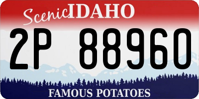 ID license plate 2P8896O