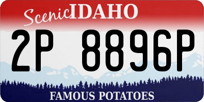 ID license plate 2P8896P