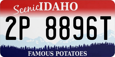 ID license plate 2P8896T