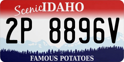 ID license plate 2P8896V
