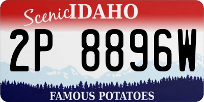 ID license plate 2P8896W