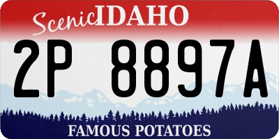 ID license plate 2P8897A