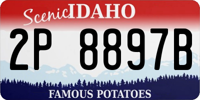 ID license plate 2P8897B