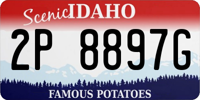ID license plate 2P8897G