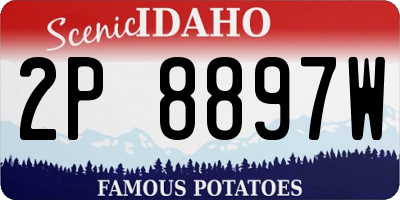 ID license plate 2P8897W