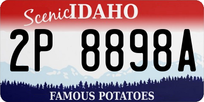 ID license plate 2P8898A