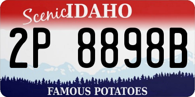 ID license plate 2P8898B