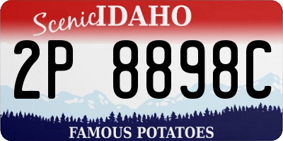 ID license plate 2P8898C