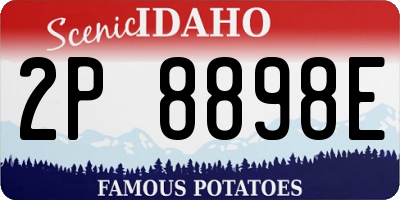 ID license plate 2P8898E