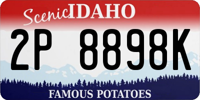 ID license plate 2P8898K
