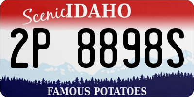 ID license plate 2P8898S