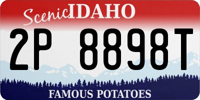 ID license plate 2P8898T
