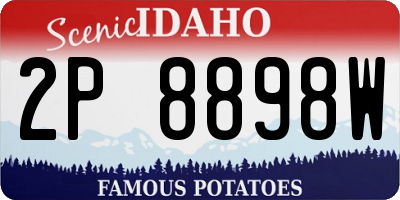 ID license plate 2P8898W