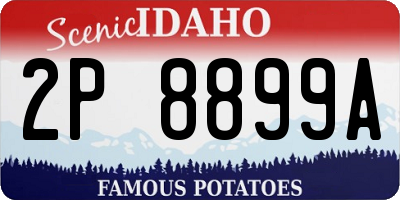 ID license plate 2P8899A