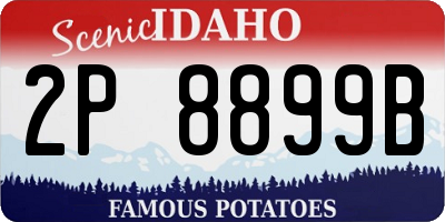 ID license plate 2P8899B