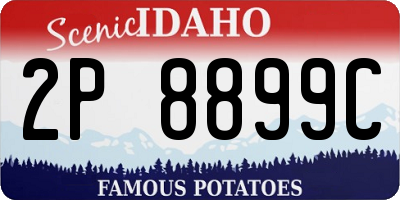 ID license plate 2P8899C