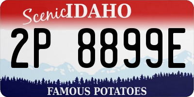ID license plate 2P8899E
