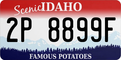 ID license plate 2P8899F