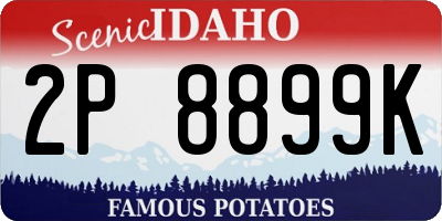 ID license plate 2P8899K