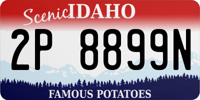 ID license plate 2P8899N