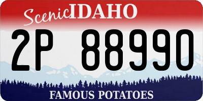 ID license plate 2P8899O