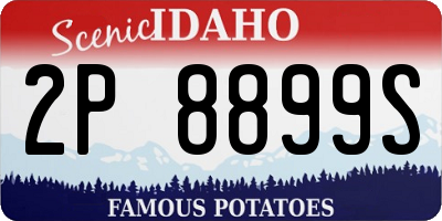 ID license plate 2P8899S