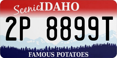 ID license plate 2P8899T